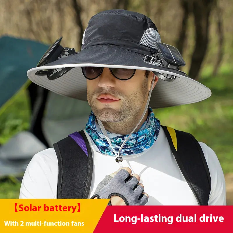 Solar Fan Hat β Rechargeable ππ§’ (Dual Fan)