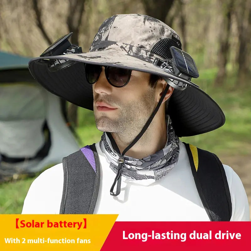Solar Fan Hat β Rechargeable ππ§’ (Dual Fan)