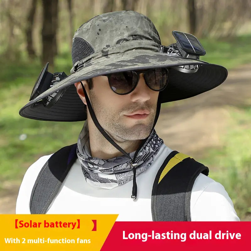 Solar Fan Hat β Rechargeable ππ§’ (Dual Fan)