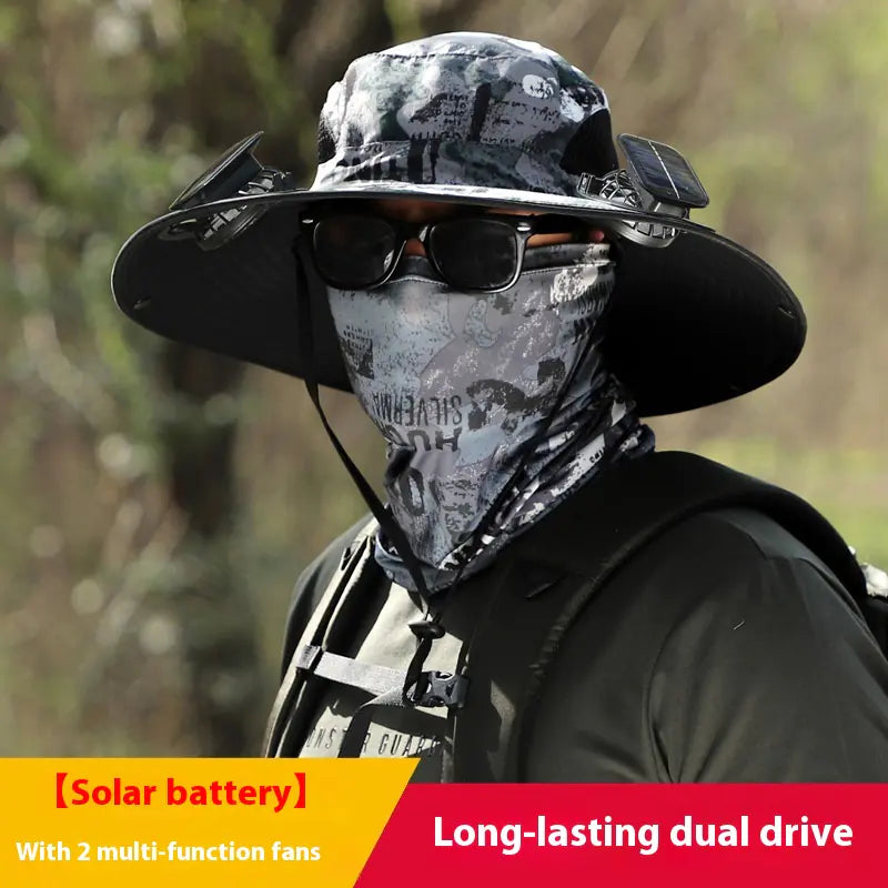 Solar Fan Hat β Rechargeable ππ§’ (Dual Fan)