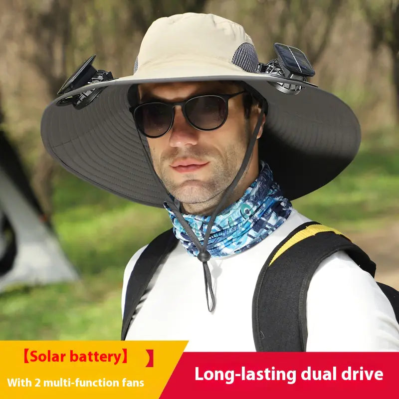 Solar Fan Hat β Rechargeable ππ§’ (Dual Fan)
