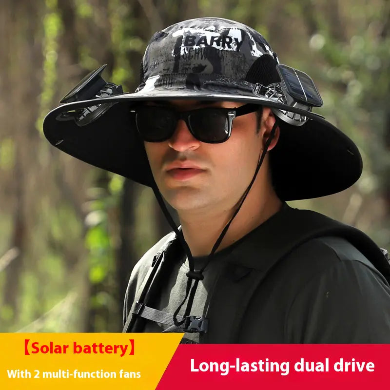 Solar Fan Hat β Rechargeable ππ§’ (Dual Fan)